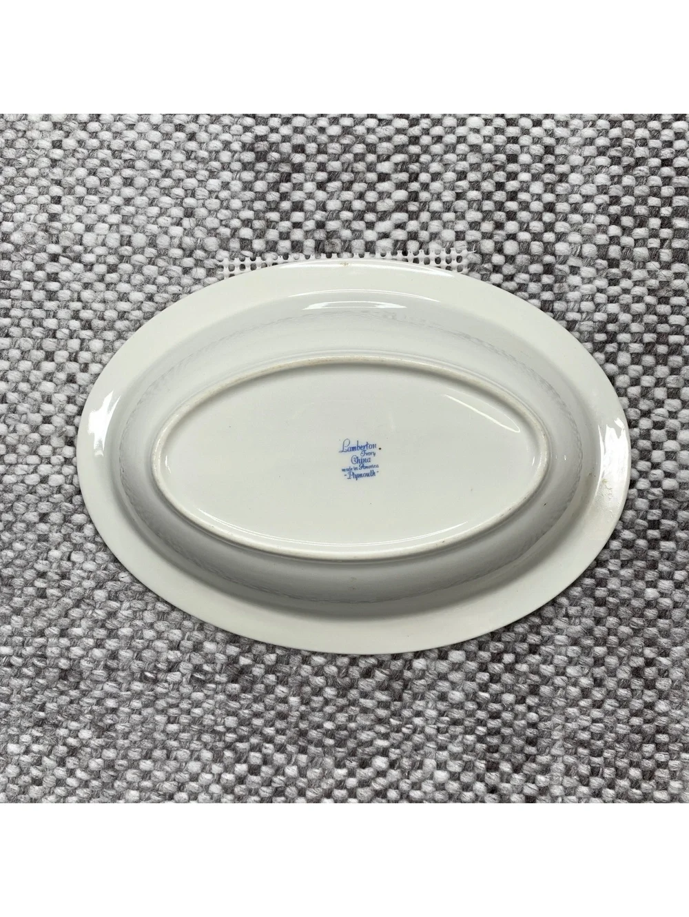 Lamberton China‎ Floral Oval Serving Bowl with Gold Trim